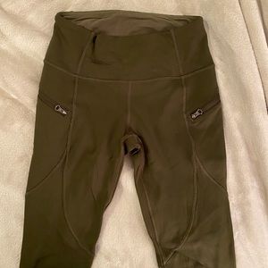Olive green Lululemon leggings
